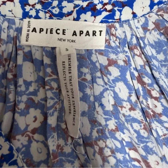 Apiece Apart Blue Floral Mini Dress size S - Picture 7 of 11